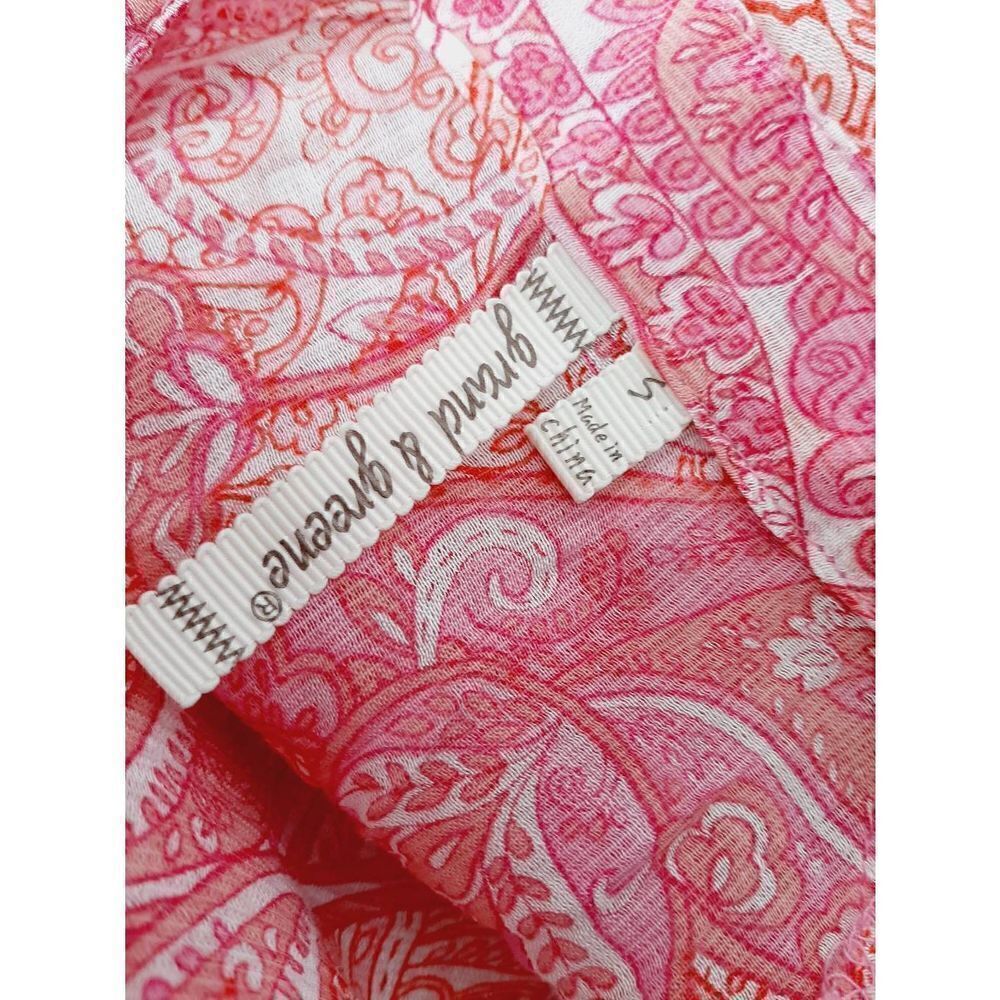 Grand & Greene pink floral Paisley small Bohemian Beach Vacay swimsuit cover up - Picture 3 of 3